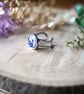 Blue Abalone Shell Stainless Steel Adjustable Ring - Hypoallergenic jewellery - Image 2