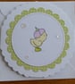 Round Easter Card - Chick with Petal Hat - Image 9