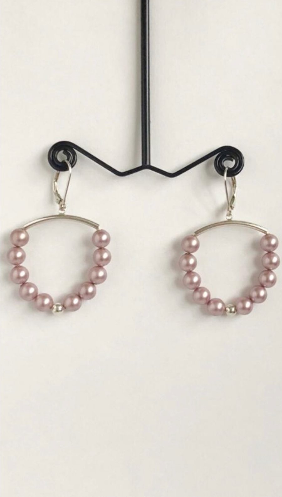 Pearl Hoop Pearl Earrings 