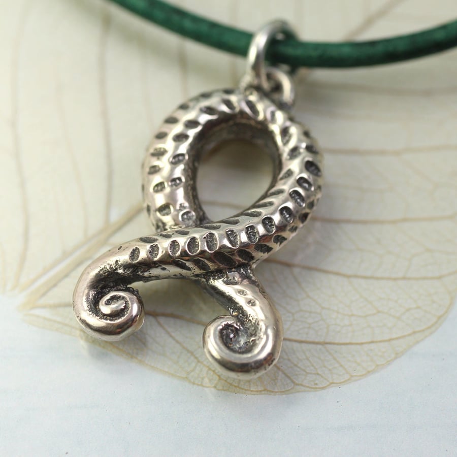 Troll Cross Pendant in Sterling Silver - Viking Norse Jewellery Gift for Him