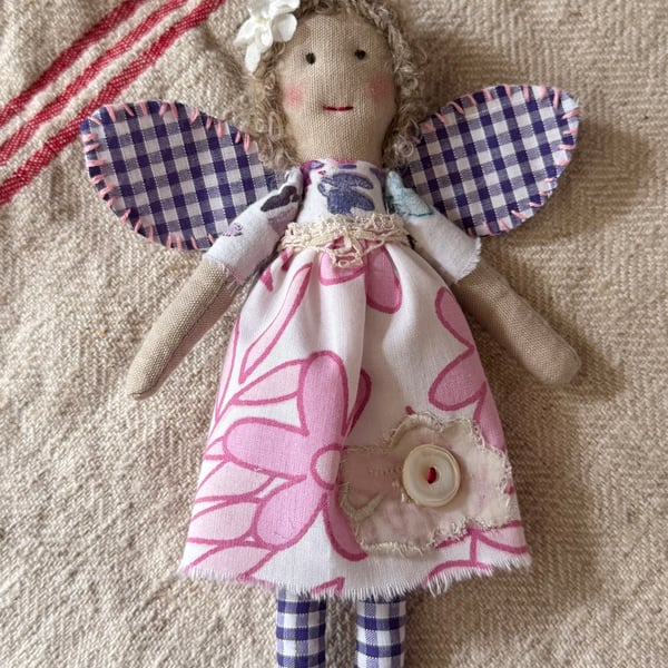 Guardian Angel Collectable Art Doll Cloth Rag Doll