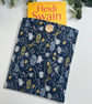 Handmade Padded Book Bag: Floral Dragonfly Book Cover, Book Protector - Image 3