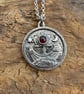 Viking Ship Coin Pendant with Garnet - Image 3
