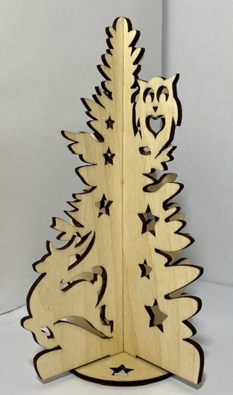 Mini Christmas Tree - Owl & Deer - Table Top