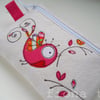 embroidered peace dove purse