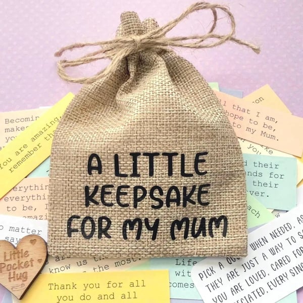 Mum Quote Keepsake Bag, 31 Quotes, Mother Gift, Mother's Day Present 