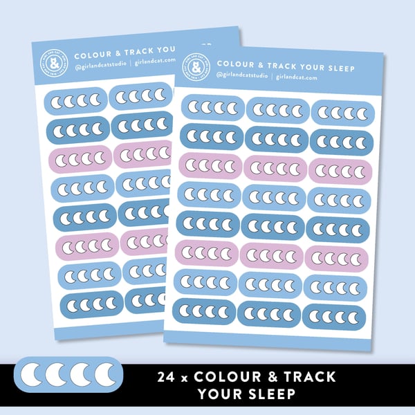 Sleep Tracker Stickers, Self Care Planner Stick... - Folksy