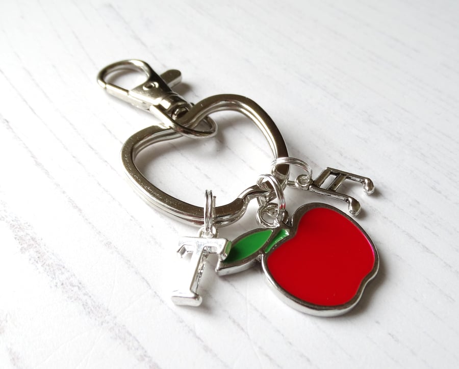 Personalised Red Apple and Musical Note for Teacher