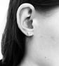 Handmade Sterling Silver Halloween Bats Stud Earrings - Image 3