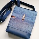 Coastal Small Crossbody bag with Tall Ship 