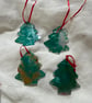 Gold and green Christmas tree shaped bauble - Image 1