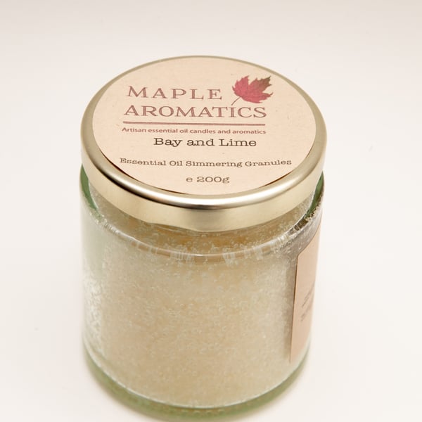 Maple Aromatics Bay and Lime Essential Oil Vegan 200g Simmering Granules