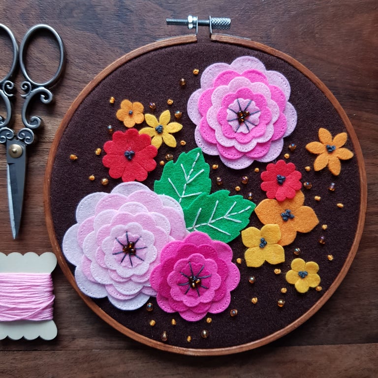 Garden flowers -  hand made unique home decoration 