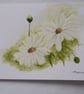 HAND PAINTED WATER COLOUR CARD  OF  SPRING FLOWERS