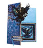Handmade 3D Raven Card – Hand Cut Gothic Stained Glass Style Greeting Card - Image 6
