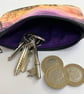 Velvet sunrise and trees coin purse, card holder, mobile phone bag, makeup bag.  - Image 2