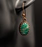 Amazonite and copper gemstone stud earrings, Virgo jewelry - Image 2