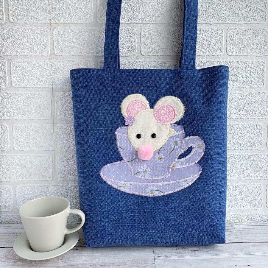 Mouse in a Teacup Tote Bag