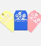 Set of 3 Blue Pink & Yellow Floral Birthday Gift Tags with Card Inserts - Image 4