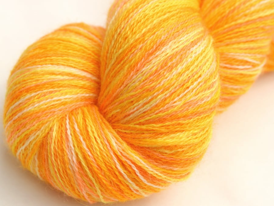 SALE Mango Sorbet - Bluefaced Leicester laceweight yarn