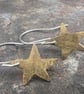 Brass Star Christmas Earrings - Image 7