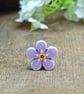 Forget Me Not Brooch, Dementia Support Pin, Handmade Wooden Flower Keepsake - Image 1