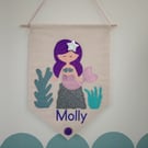 Mermaid - under the sea - Wall Hanging 