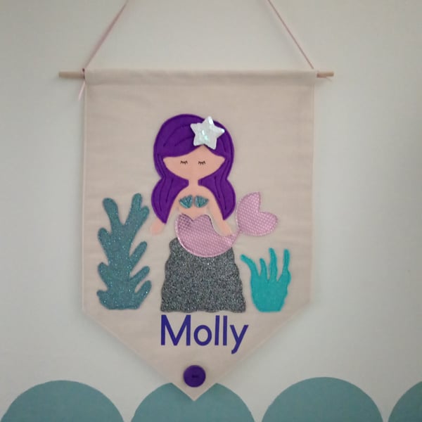 Mermaid - under the sea - Wall Hanging 