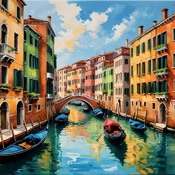 Digital Download of Canal in Venice Oils 