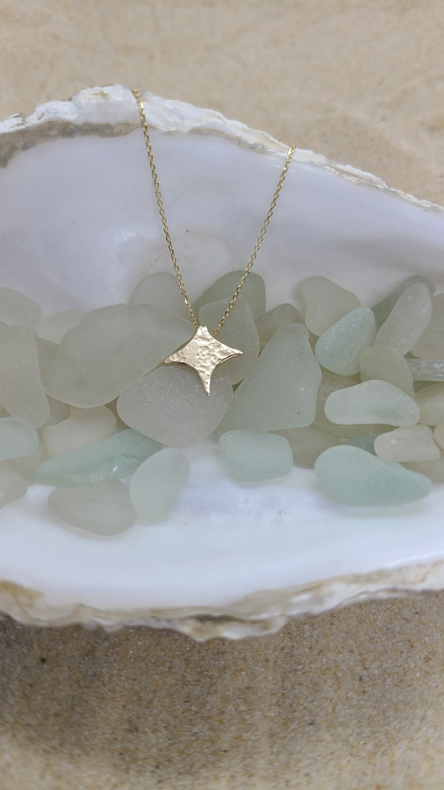 Manta Ray Gold pendant necklace gift for her