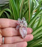 Pink 925 Silver & Rose Quartz Necklace Pendant Gift Crystal Jewellery Jewelry - Image 4