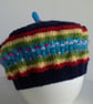 Hand Knitted Fairisle Toddlers Beret Hat  9 - 18 months size - Image 2