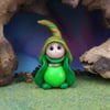 Tiny Garden Gnome 'Agnis' 1.5" OOAK Sculpt by Ann Galvin