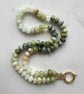 Holy Guacamole Hand Knotted Beaded Gemstone Necklace