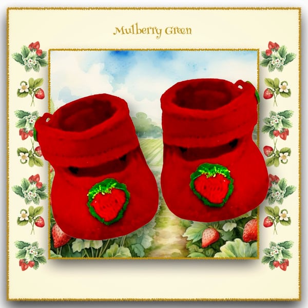Reserved for Shani - Sweet Strawberry Shoes