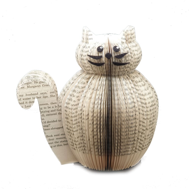 Cat Ornament for Cat lover book art gift 