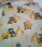Yellow Tractors and Diggers on a Beige Background Child's Apron - Image 3