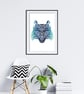 Wolf print, wolf mandala wall art, wolf decor, wolf gift - Image 2