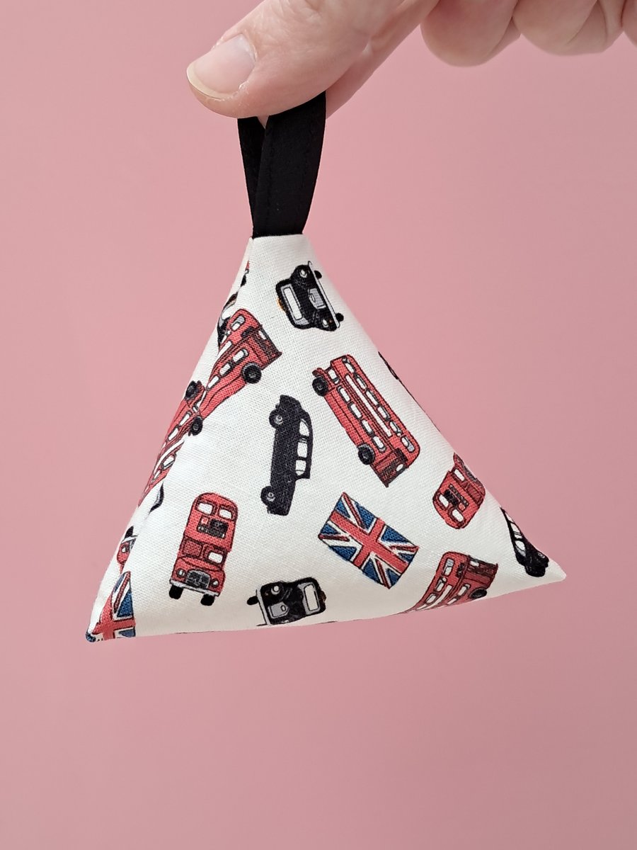 London themed fabric weights set of six - rice filled