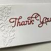 Pack of 10 Thank You cards with envelopes. CC620