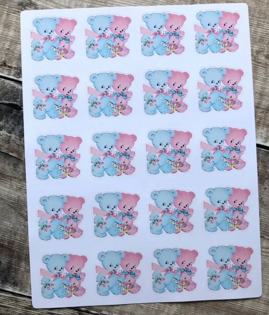 Teddy bear stickers