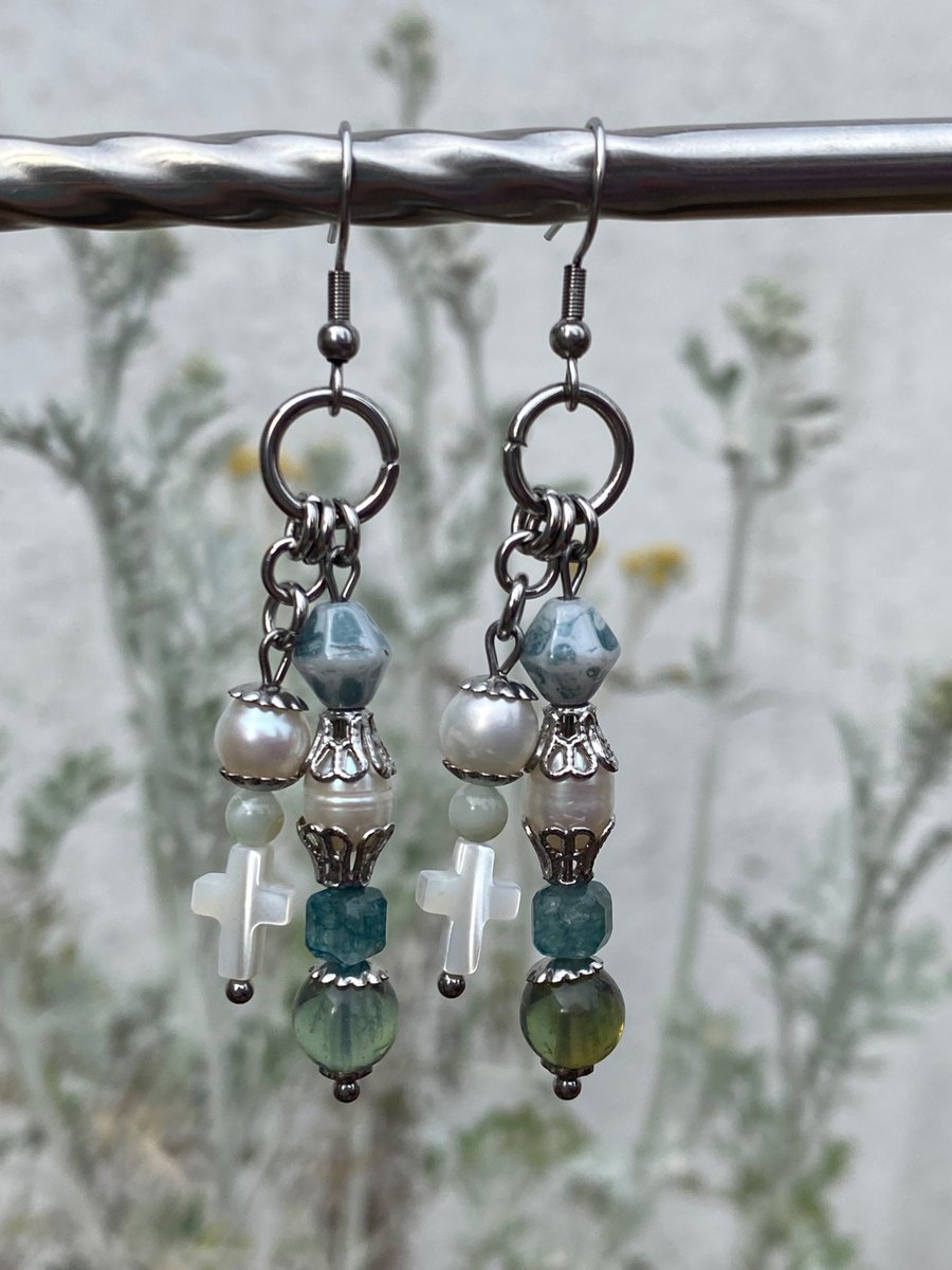 Kassia - Boho Cross Earrings - clutter core 