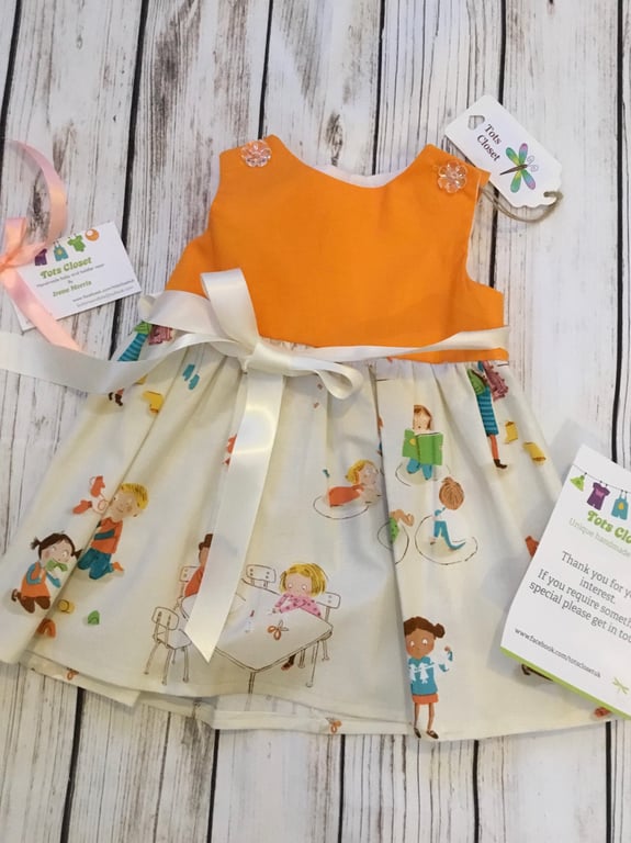 6-9 months baby dress Nursery print dress, clearance dress