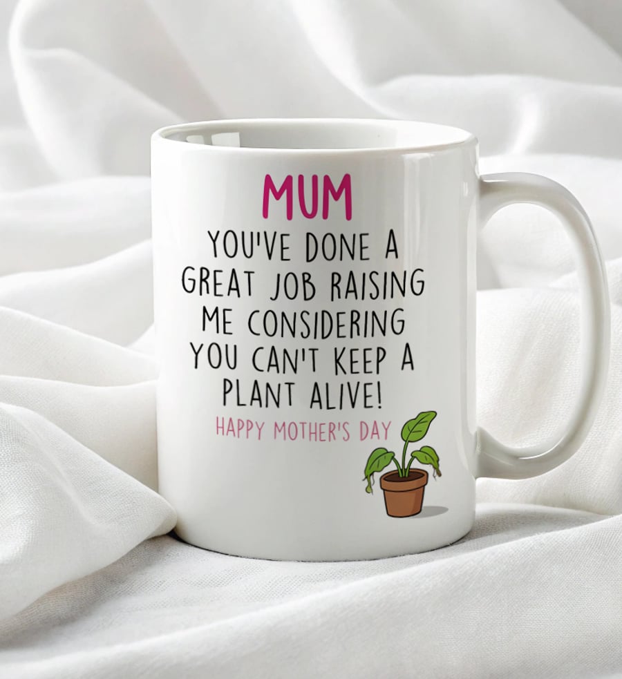 Funny Mothers Day Mug – Mum You’ve Done A Great Job Raising Me