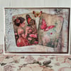 Greeting Card - Whimsy Girl & Butterflies - by Carolee Crafts -  C223