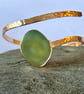 Gold Sea Glass Wrap Bangle - Image 5