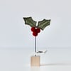 'Holly' - On the block Christmas Decoration