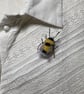 Needle felted bumble bee brooch - Image 3