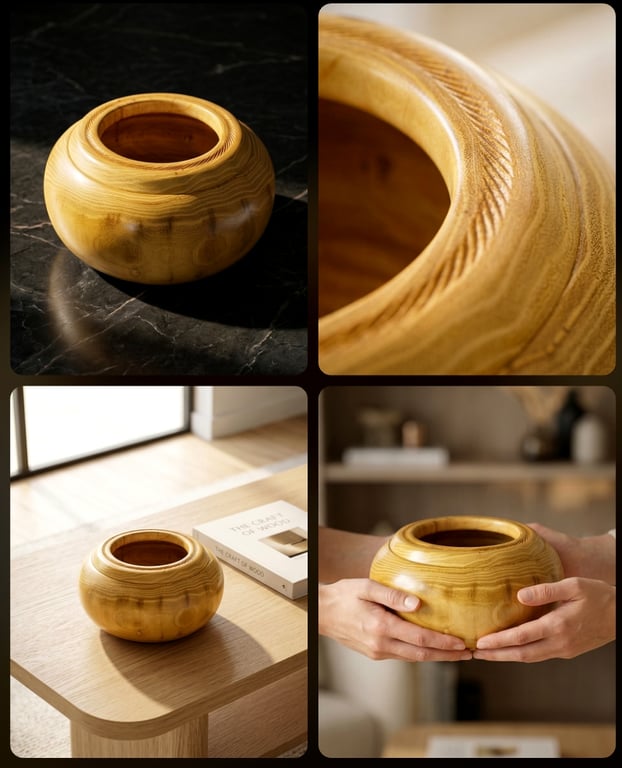 Beautiful unique vessel bowl made from black locust wood. 