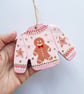 Gingerbread Man Christmas Jumper Ornament